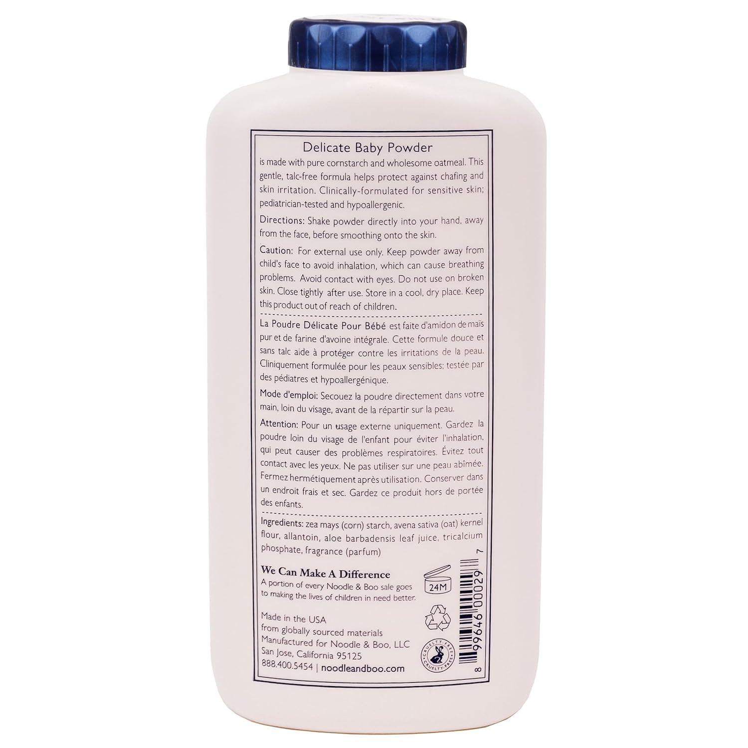 image:imageNoodle amp Boo Delicate Baby Powder with Pure Cornstarch and Aloe Talc FreeCrme Douce