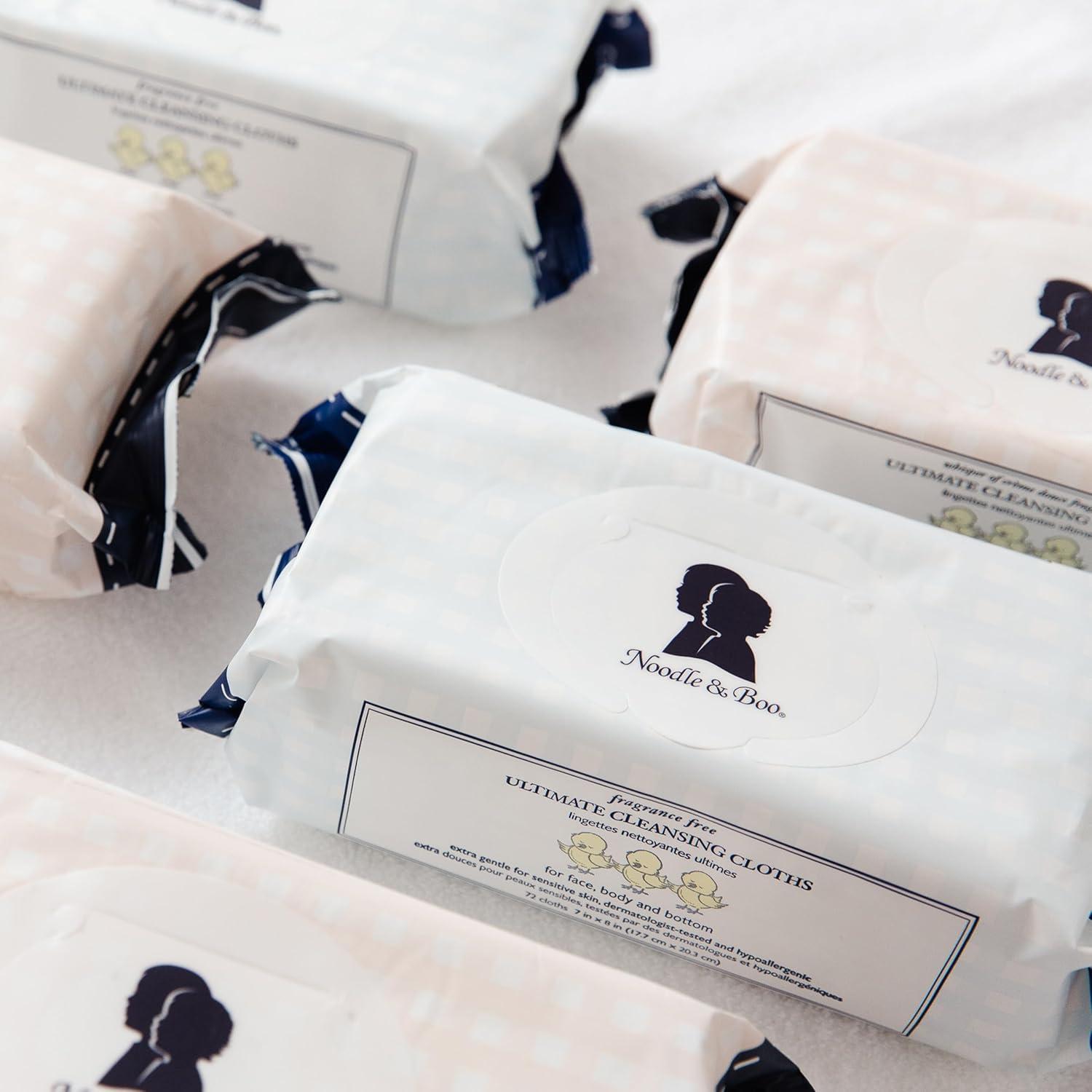 image:imageNoodle amp Boo Ultimate Baby Body and Face Cleansing ClothsCrme Douce