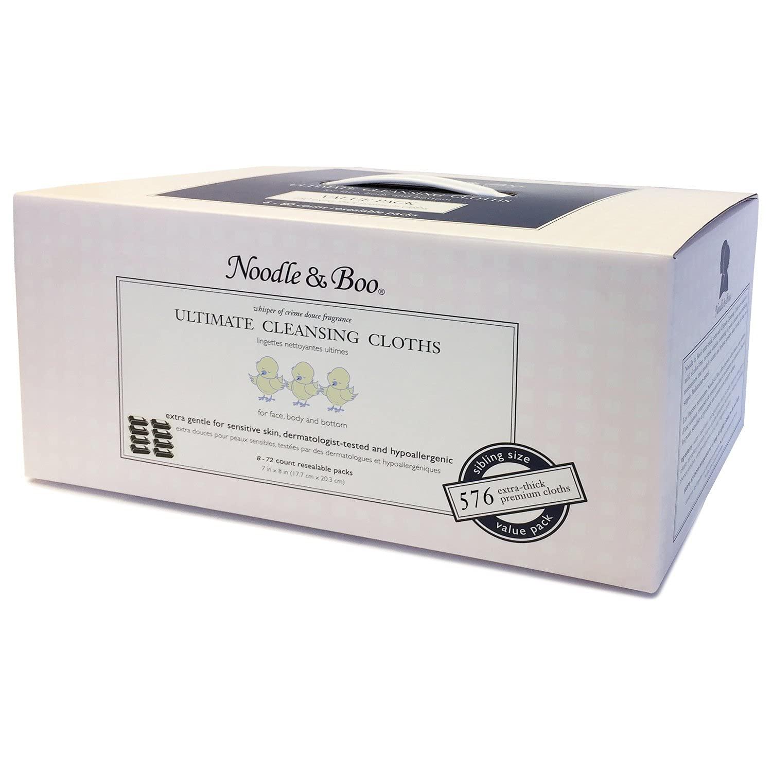 image:imageNoodle amp Boo Ultimate Baby Body and Face Cleansing ClothsCrme Douce