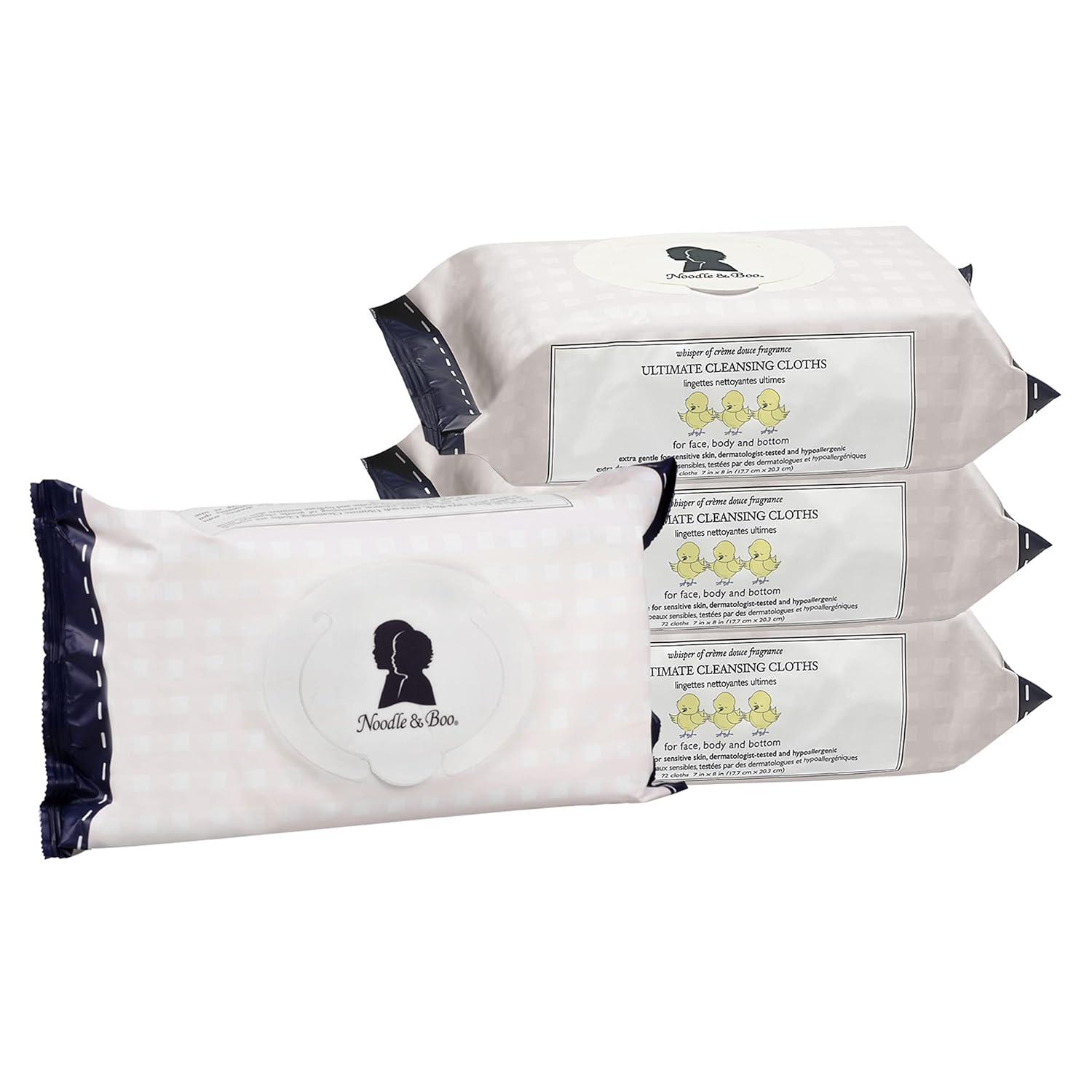 image:imageNoodle amp Boo Ultimate Baby Body and Face Cleansing ClothsCrme Douce