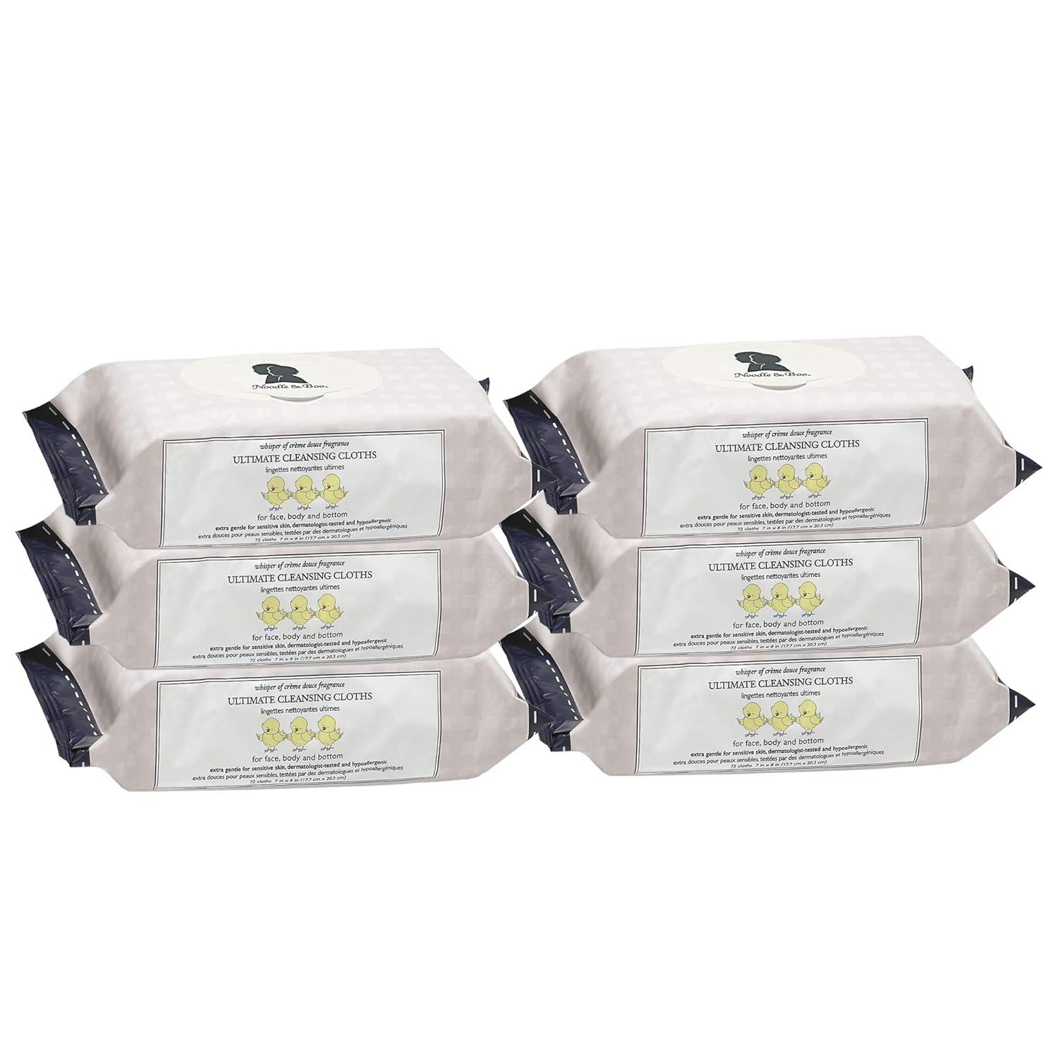 image:imageNoodle amp Boo Ultimate Baby Body and Face Cleansing ClothsCrme Douce