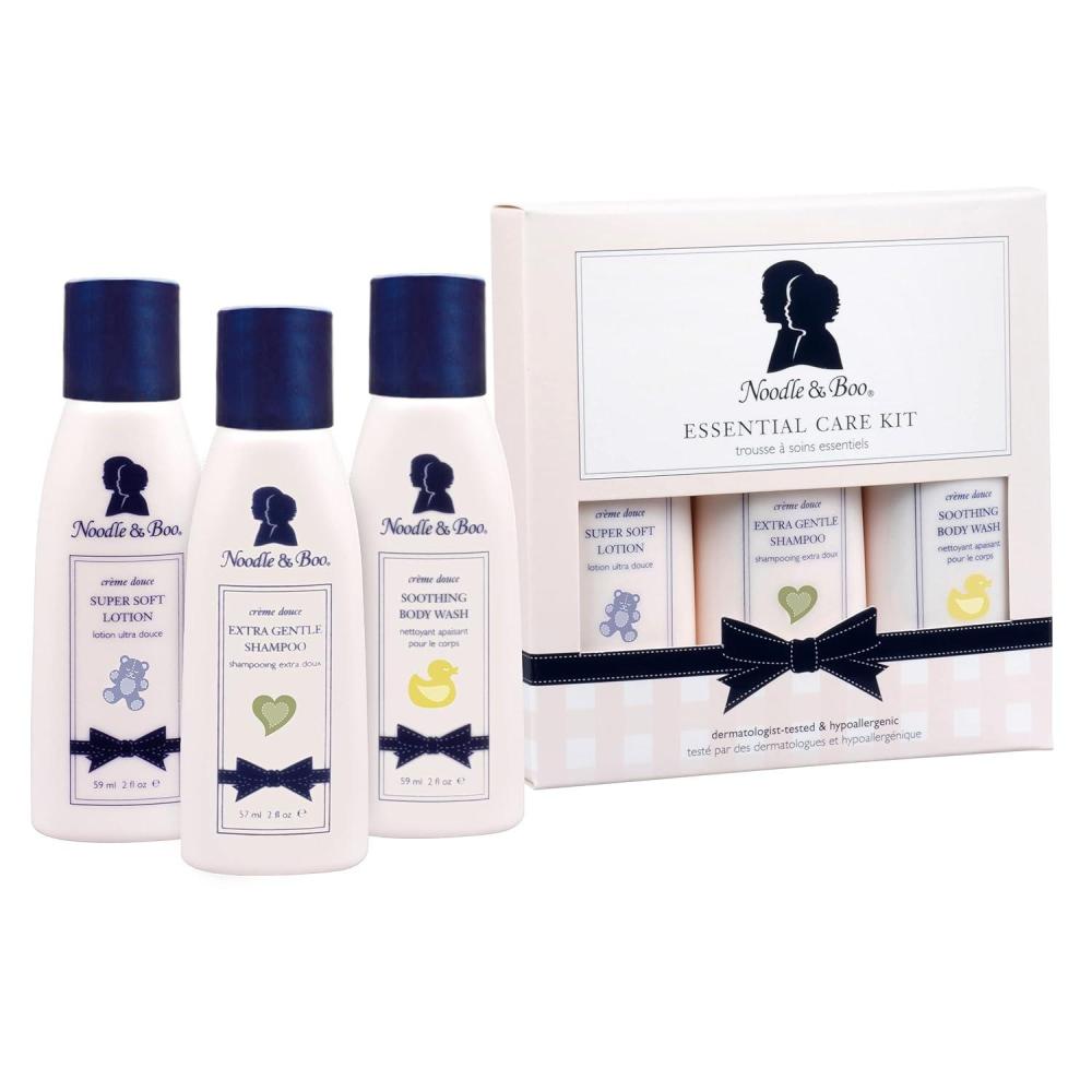 image:imageNoodle amp Boo Essential Care 3 Piece Kit Super Soft Baby Lotion Extra Gentle Shampoo and Soothing Body Wash 2 Oz of each