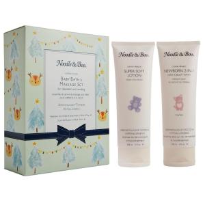 Noodle & Boo Baby Bath & Massage Gift Set – Includes 4 oz Newborn Hair & Body Wash & Super Soft Lotion, Hypoallergenic, Pediatrician-Tested, Dermatologist-Tested for Delicate and Sensitive Baby Skin(Xmas Tree)