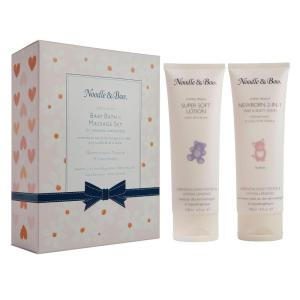 Noodle & Boo Baby Bath & Massage Gift Set – Includes 4 oz Newborn Hair & Body Wash & Super Soft Lotion, Hypoallergenic, Pediatrician-Tested, Dermatologist-Tested for Delicate and Sensitive Baby Skin(Pink Daisy & Heart)